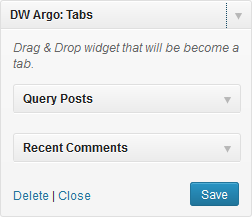 dw argo tabs widget