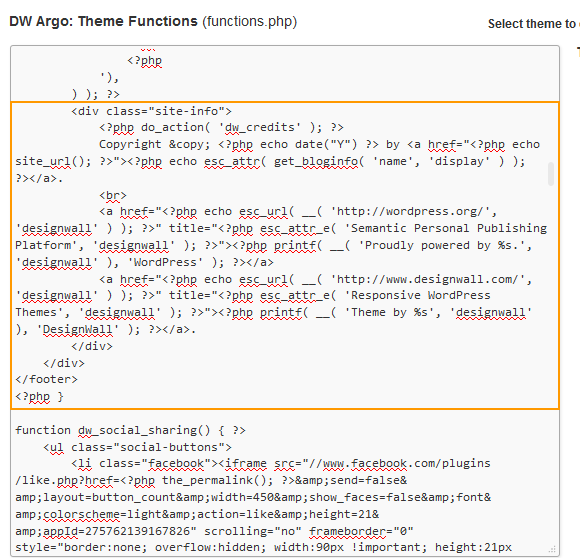 wordpress_news_theme_dw_argo_edit_footer_text Edit Footer Text
