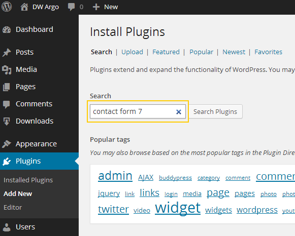 Search Contact Form 7 Plguin