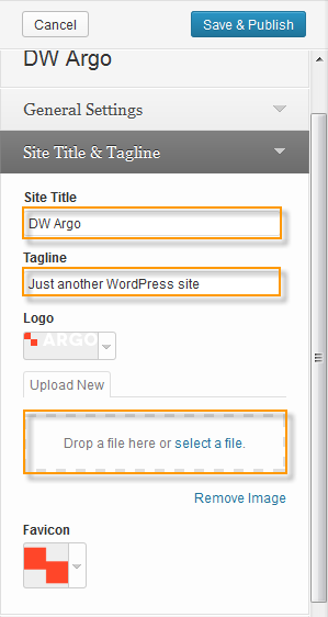 dw_argo_tagline_site_title tagline and site title