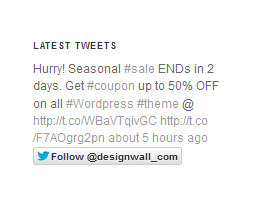 DW Twitter Widget Frontend