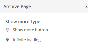 archive page settings