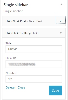 dw flickr gallery settings