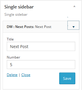 dw next posts settings