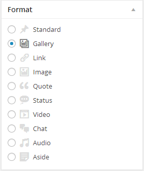 wordpress_theme_select_post_format_as_gallery Select Post Format As Gallery