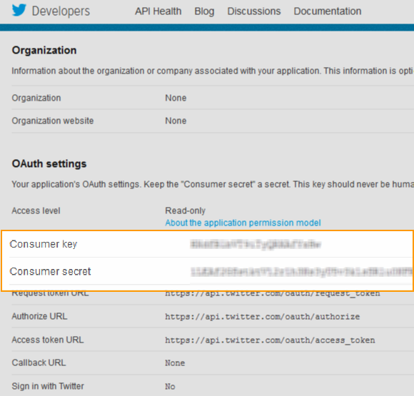 twitter comsumer key