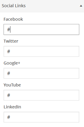 Social Links Settings