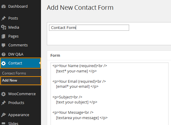 wordpress_ecommercer_theme_dw_trendy_add_new_contact_form Add New Contact Form