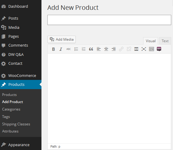 wordpress_ecommercer_theme_dw_trendy_add_new_product Add New Product
