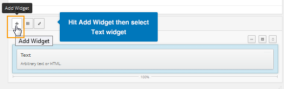 Add Text Widget