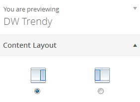 Content Layout Settings