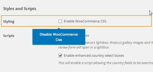 Disable WooCommerce Css