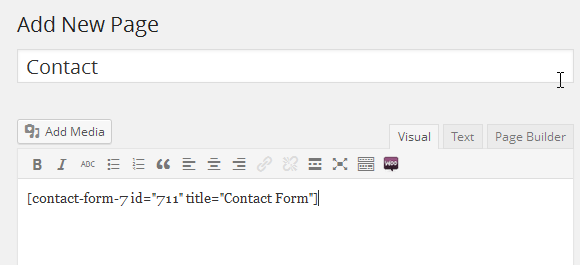 Paste the shortcode into the page