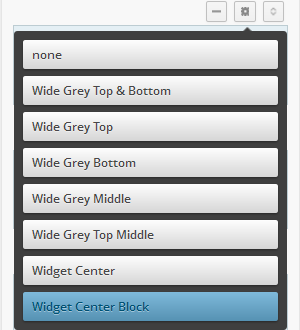Select Visual Style as WWidget Center Block