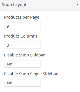 Shop Layout Settings