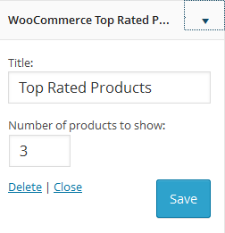 Settings of WooCommerce Top Related Products Widget