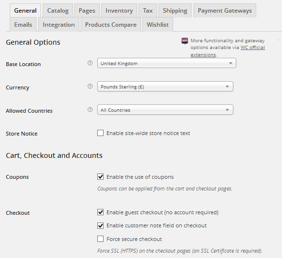 wordpress_ecommercer_theme_dw_trendy_woocommerce_settings WooCommerce Settings