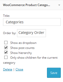 wordpress_ecommercer_theme_dw_trendy_product_categories_settings Settings of WooCommerce Product Categories Widget