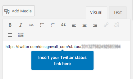 wordpress_news_theme_dw_timeline_insert_your_Twitter_status Insert your Twitter Status
