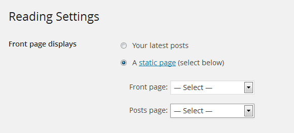 wordpress_timeline_theme_dw_timelinepro_setting_the_homepage Set Static Page as Homepage