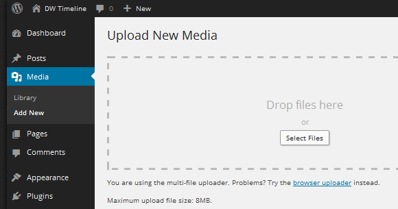 wordpress_news_theme_dw_timeline_upload_audio_file Upload Audio File