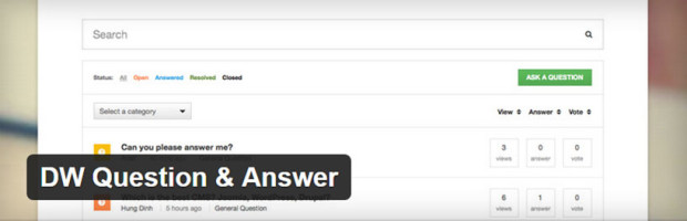 DesignWall Question & Answer plugin