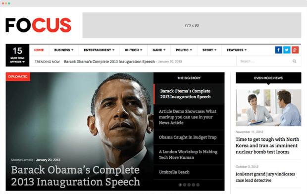 DW Focus - Responsive News Theme