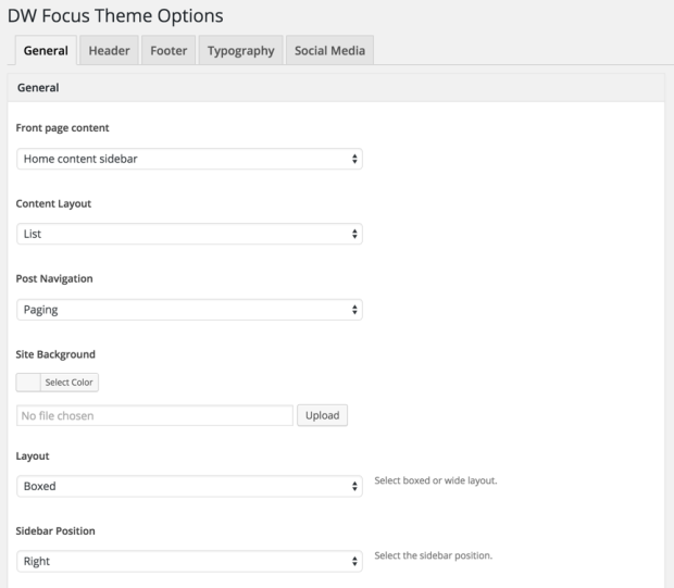 Intuitive Theme Setting Panel