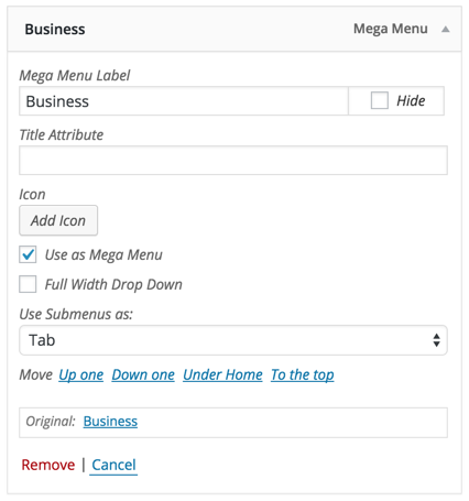Ability to set sub-menus full or flexible width depending on sub-menu items