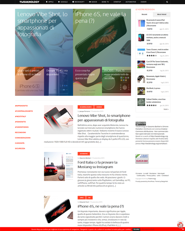 DW Argo theme – Tweaknology.org project by Giacomo Barbieri