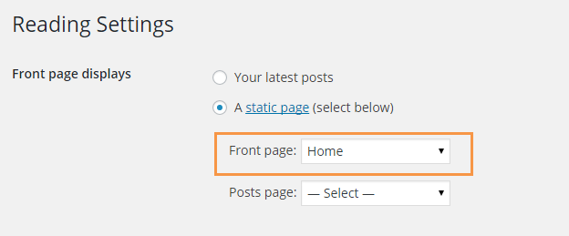 Assign the homepage