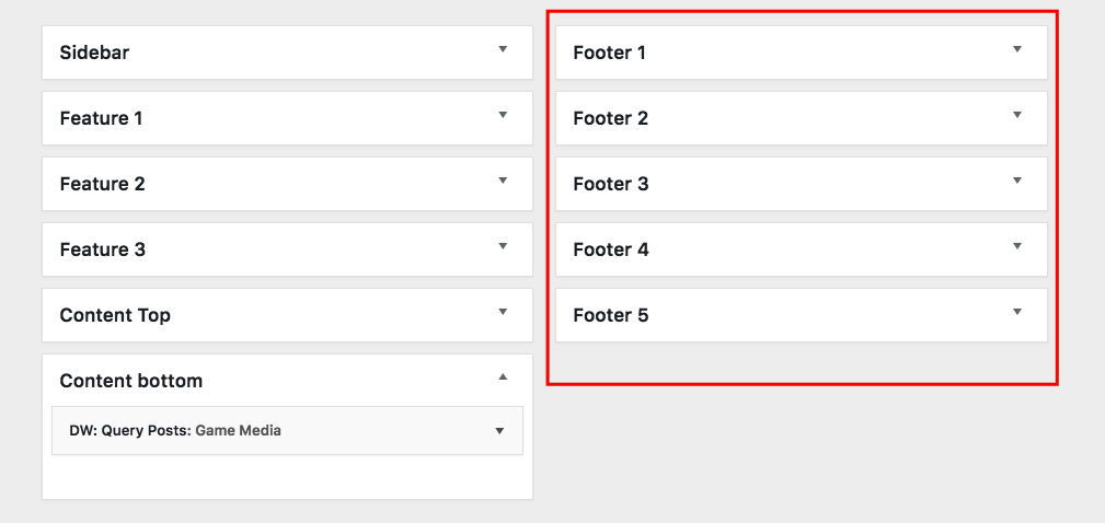 wordpress_news_theme_dw_gamez_footer_sidebar_settings Footer Sidebar Settings