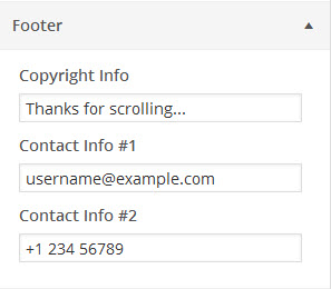 wordpress-themes-footer-settings