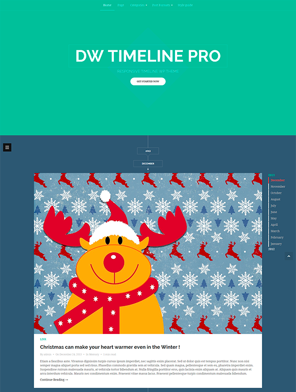 timeline wordpress theme