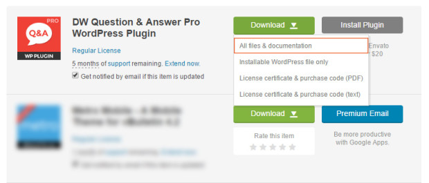 Download a source from Codecanyon