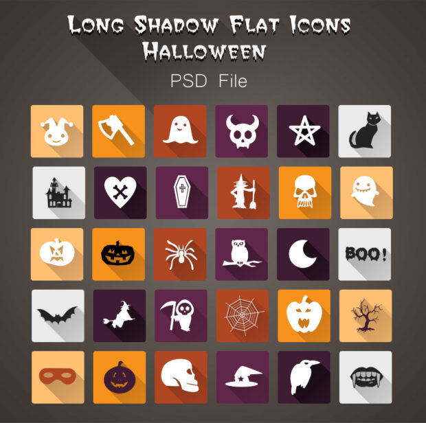 long-shadow-flat-halloween-psd-icons