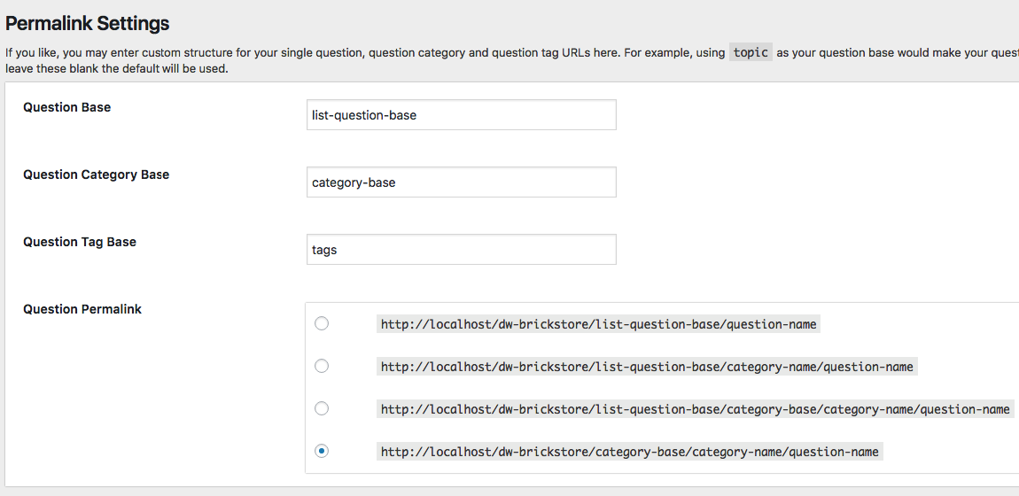 dwqa-permalink-settings