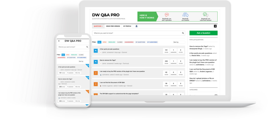 dw-qa-discuss-wordpress-plugin-fresh-ui-design