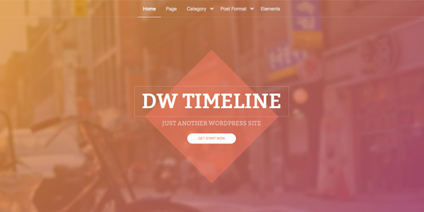 Free timeline WordPress theme - DW Timeline